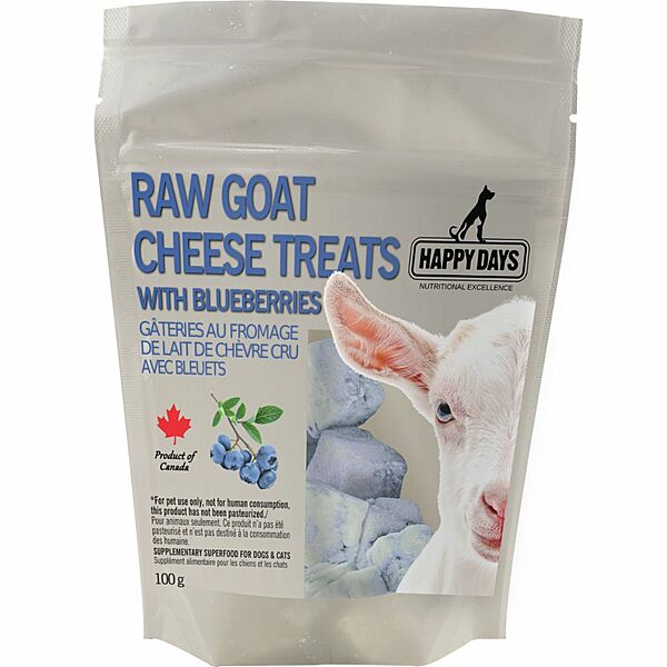 Happy Days Frozen Raw Goat Cheese Treat | Blueberry (100g)