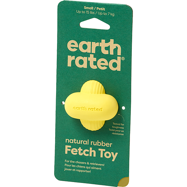 Earth Rated Rubber Fetch Toy | Yellow
