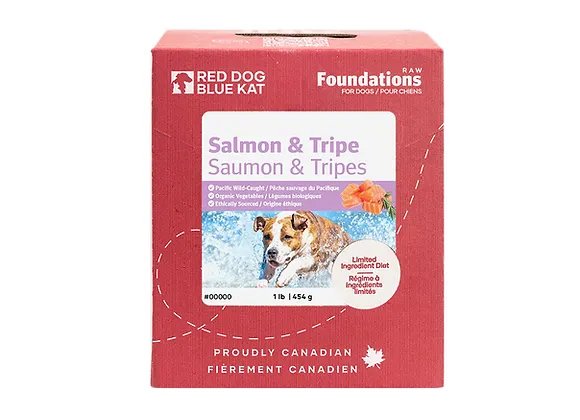 Red Dog Blue Kat Foundations Salmon &amp; Tripe | Dog (4 x 1/4lb)