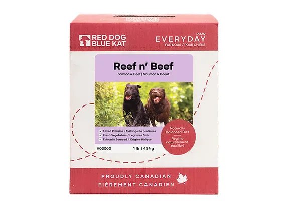 Red Dog Blue Kat Everyday Raw Beef &amp; Salmon Blend | Dog (1lb)