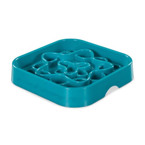 Messy Mutts Interactive Square Slow Feeder | Blue
