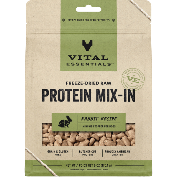 Vital Essentials Protein Mix-In Rabbit Toppers | Dog (6oz)