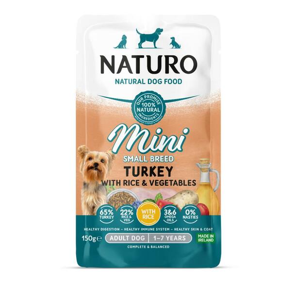 Naturo Mini Turkey with Rice &amp; Vegetables | Pouch (150g)