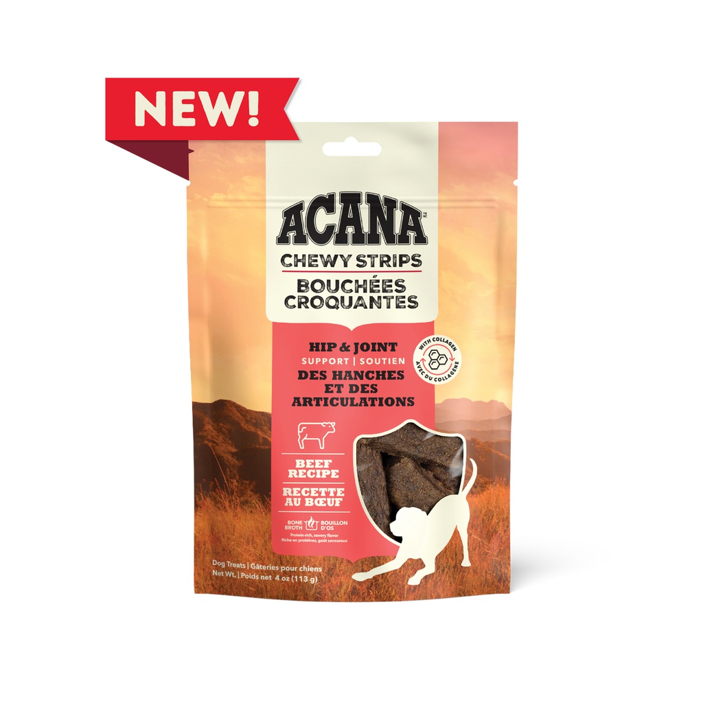 Acana Chewy Strips Beef Treats | Hip &amp; Joint | Dog (113g)