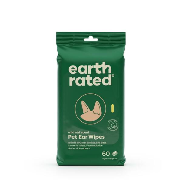 Earth Rated | Ear Wipes 5x5 inches 60PK