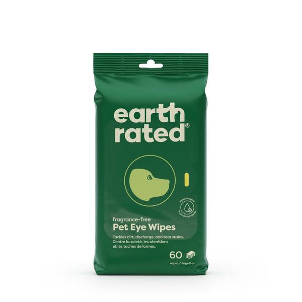 Earth Rated | Eye Wipes 5x5 inches 60PK