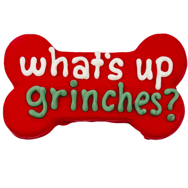 Bosco &amp; Roxy's Holiday What's Up Grinches? Bone Cookie (6&quot;)