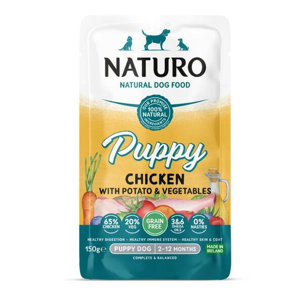 Naturo GF Chicken w/ Potato &amp; Vegetables | Puppy | Pouch (150g)