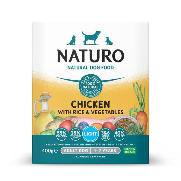 Naturo Chicken w/Rice &amp; Vegetables | Light | Dog (400g)