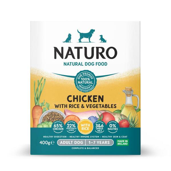 Naturo Chicken with Rice &amp; Vegetables | Dog (400g)