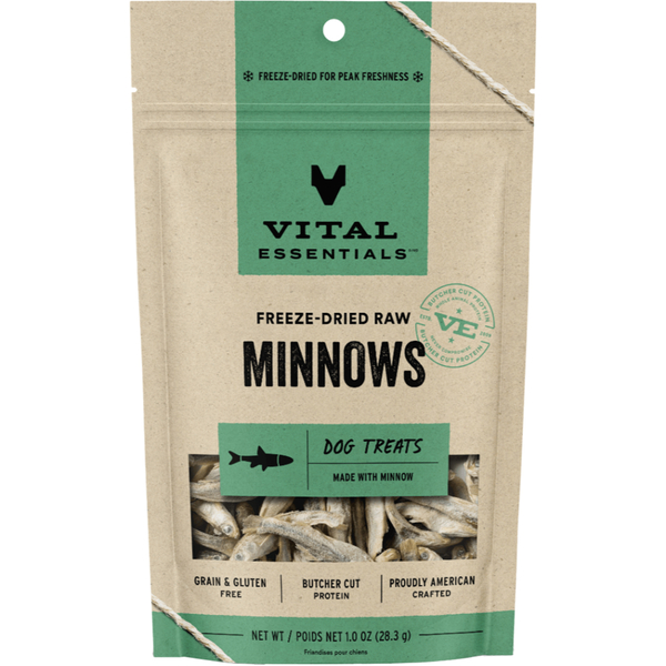 Vital Essentials Freeze-Dried Raw Dog Treats | Minnows (10oz)