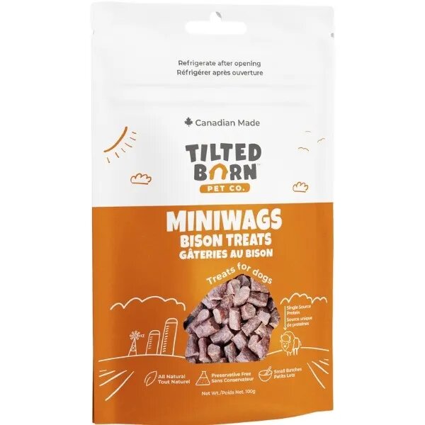 Tilted Barn Canadian Bison Miniwags Treats (100g)