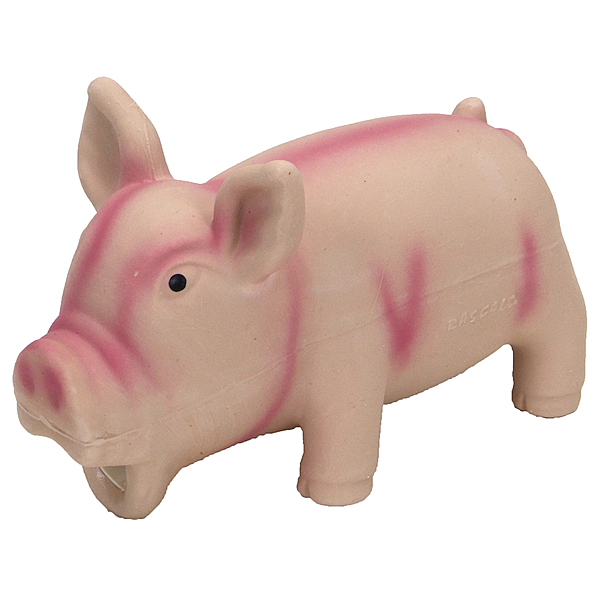 Rascals Squeaky Latex Grunting Pig Toy (6.25&quot;)