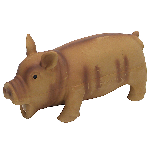 Rascals Squeaky Latex Grunting Pig Toy (7.5&quot;)