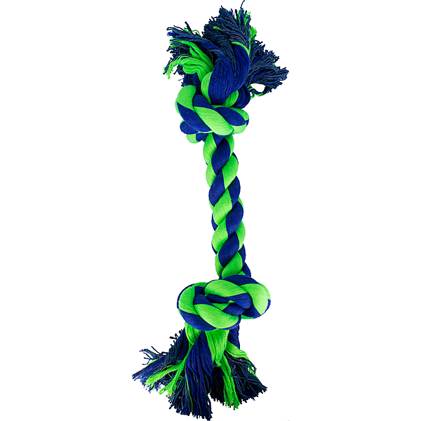 Knotty Bone Two Blue &amp; Green Rope (14&quot;)