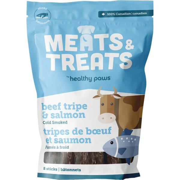 Healthy Paws Cold Smoked Tripe Sticks Salmon/Beef (8PK)