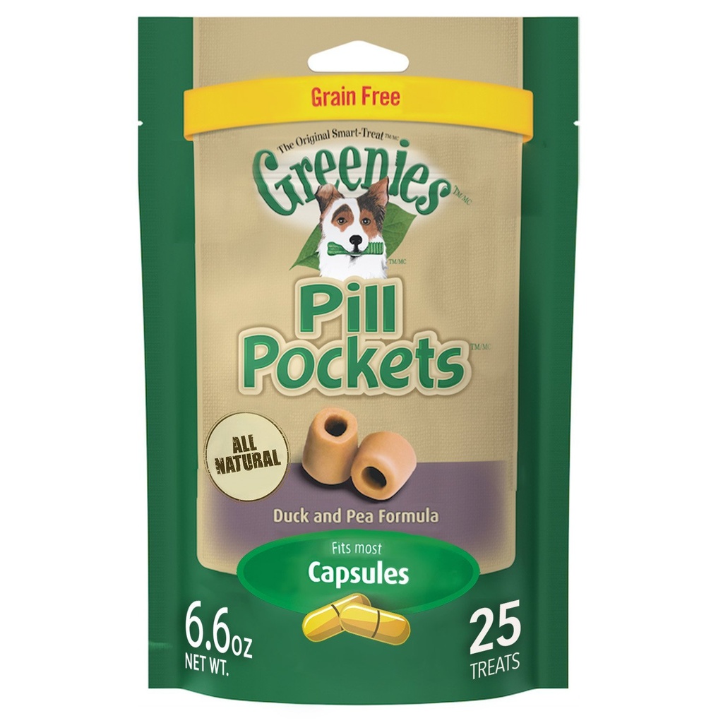 Natural pill outlet pockets for dogs